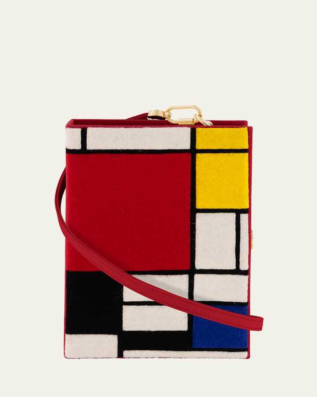 Piet Mondrian Book Clutch Bag